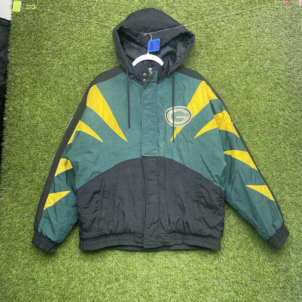 Vintage Green Bay Packers Apex One Jacket Mens Medium Sharks Tooth Pro Line